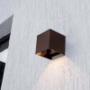 Oprawa ścienna solarna/USB V-TAC 9W LED COB brąz corten kostka 15x15cm IP65 czujnik ruchu VT-409CCT 3000K-4000K-5000K 800lm